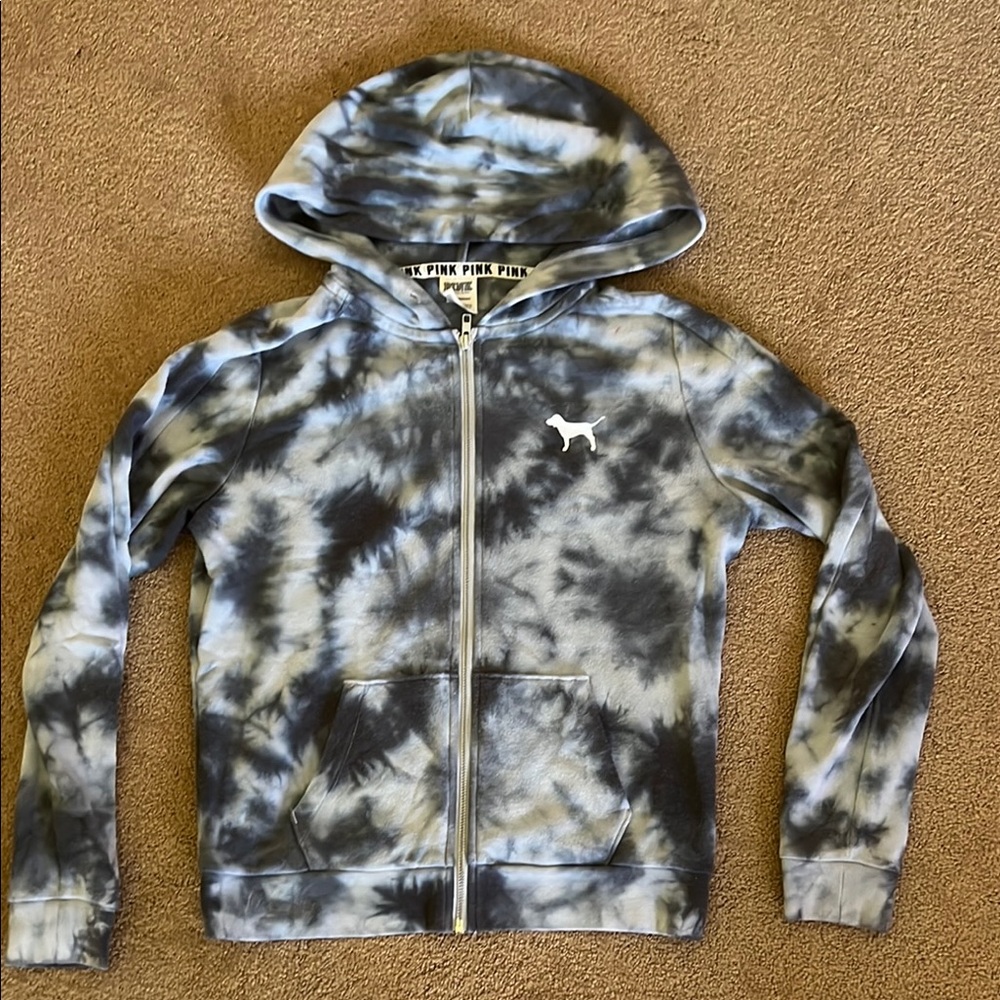 PINK Victoria's Secret Tie-Dye Zip-Up Hoodie